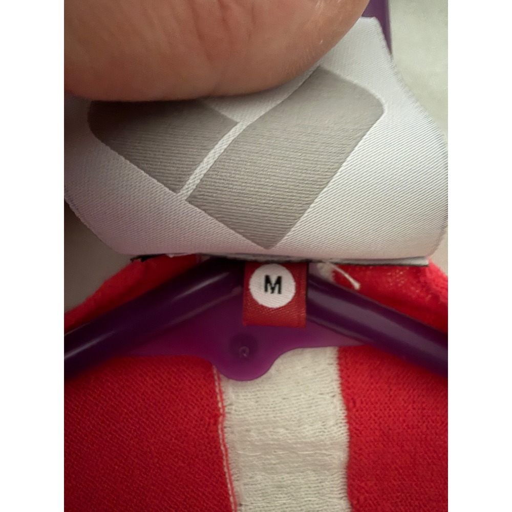 Happy Sheep Red White Striped Sequin Cotton Sweater Italian Design Women medium - Picture 7 of 9